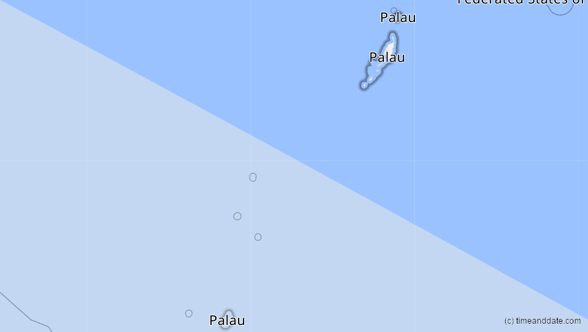 A map of Palau, showing the path of the 26. Dez 2038 Totale Sonnenfinsternis