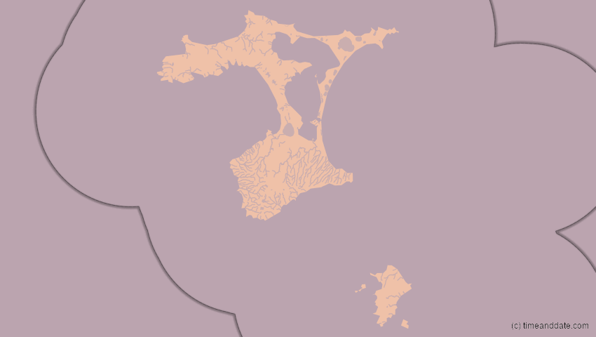 A map of Chatham-Inseln, Neuseeland, showing the path of the 26. Dez 2038 Totale Sonnenfinsternis