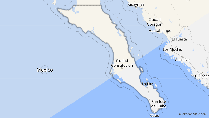 A map of Baja California Sur, Mexiko, showing the path of the 21. Jun 2039 Ringförmige Sonnenfinsternis