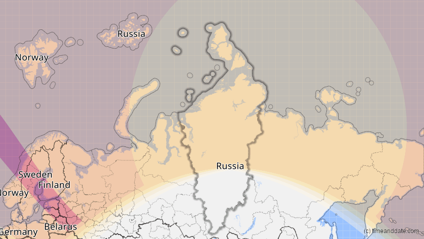 A map of Krasnojarsk, Russland, showing the path of the 21–22. Jun 2039 Ringförmige Sonnenfinsternis