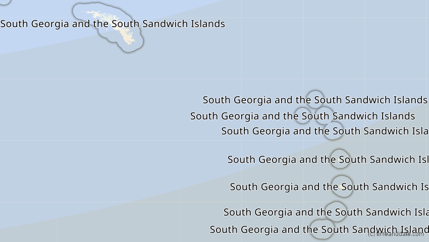 A map of Südgeorgien und die Südl. Sandwichinseln, showing the path of the 15. Dez 2039 Totale Sonnenfinsternis