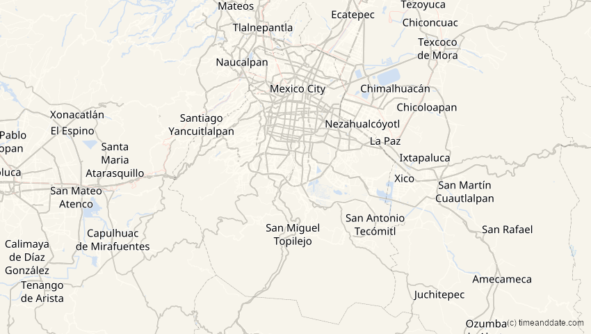 A map of Ciudad de México, Mexiko, showing the path of the 4. Nov 2040 Partielle Sonnenfinsternis