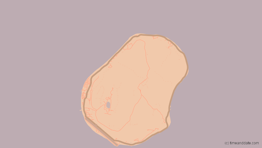A map of Nauru, showing the path of the 25. Okt 2041 Ringförmige Sonnenfinsternis
