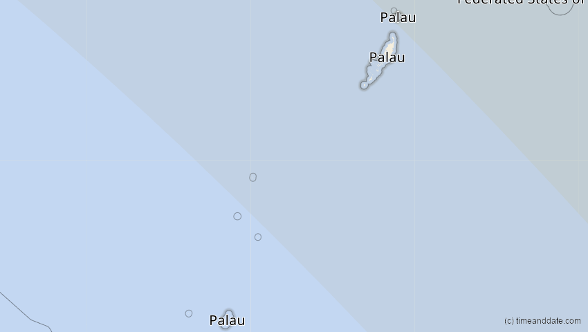 A map of Palau, showing the path of the 25. Okt 2041 Ringförmige Sonnenfinsternis