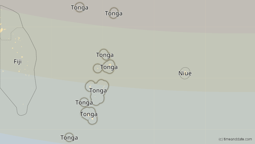 A map of Tonga, showing the path of the 25. Okt 2041 Ringförmige Sonnenfinsternis