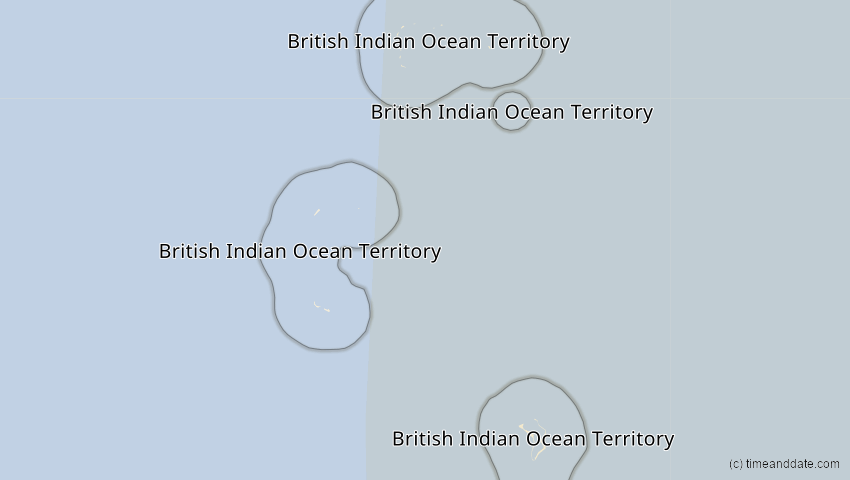 A map of Britisches Territorium im Indischen Ozean, showing the path of the 14. Okt 2042 Ringförmige Sonnenfinsternis