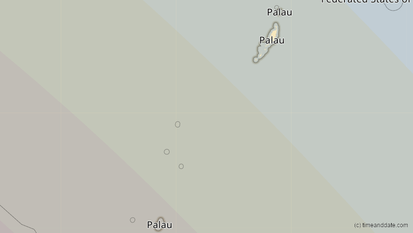 A map of Palau, showing the path of the 14. Okt 2042 Ringförmige Sonnenfinsternis