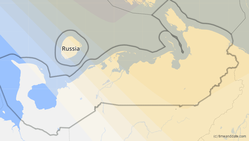 A map of Nenzen, Russland, showing the path of the 23. Aug 2044 Totale Sonnenfinsternis