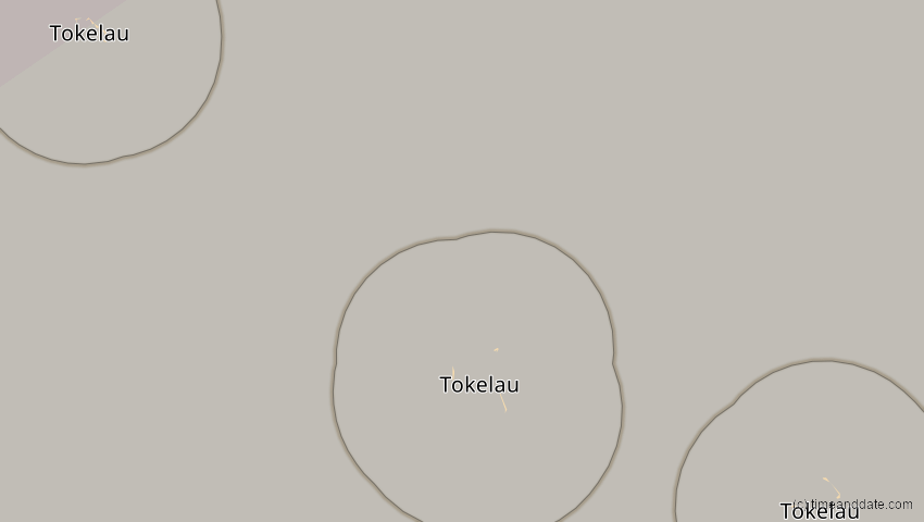 A map of Tokelau, showing the path of the 6. Feb 2046 Ringförmige Sonnenfinsternis