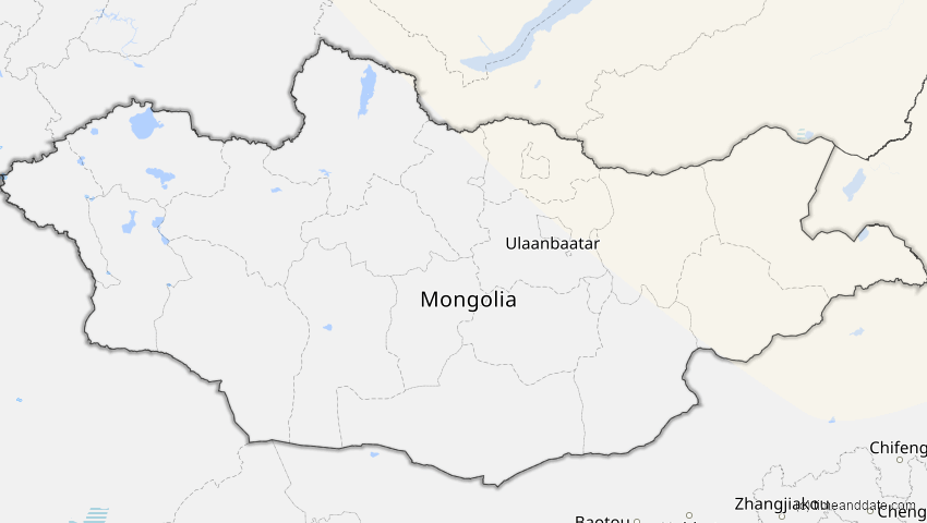 A map of Mongolei, showing the path of the 23. Jun 2047 Partielle Sonnenfinsternis