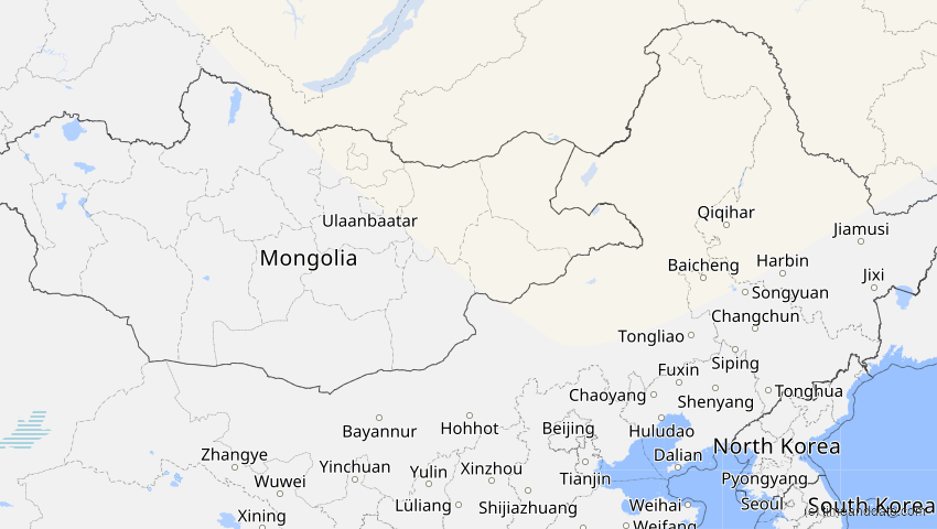 A map of Innere Mongolei, China, showing the path of the 23. Jun 2047 Partielle Sonnenfinsternis