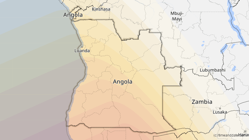A map of Angola, showing the path of the 5. Dez 2048 Totale Sonnenfinsternis