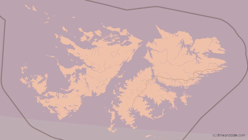 A map of Falklandinseln, showing the path of the 5. Dez 2048 Totale Sonnenfinsternis