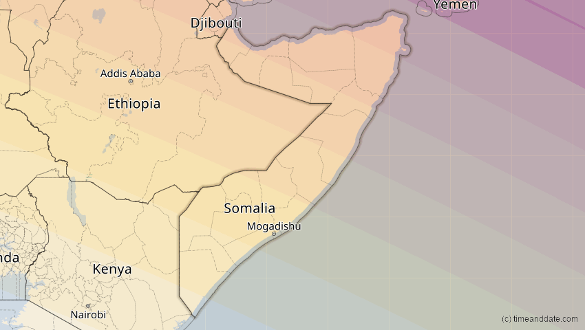 A map of Somalia, showing the path of the 25. Nov 2049 Totale Sonnenfinsternis