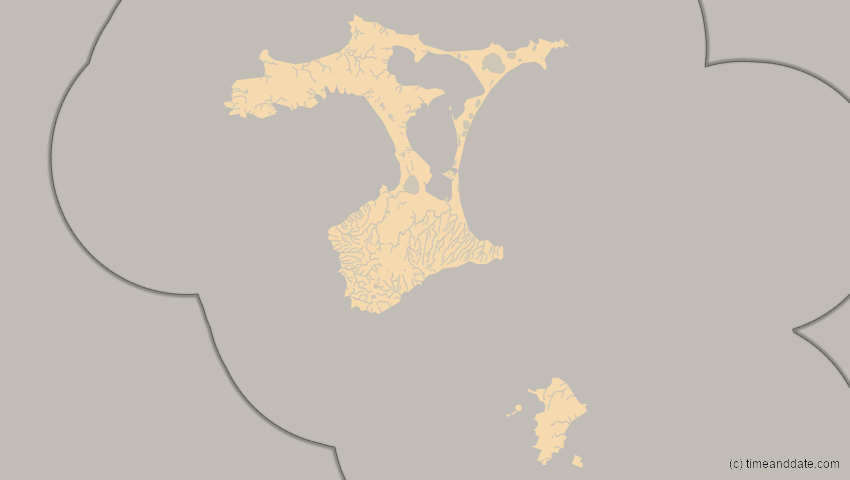 A map of Chatham-Inseln, Neuseeland, showing the path of the 21. Mai 2050 Totale Sonnenfinsternis