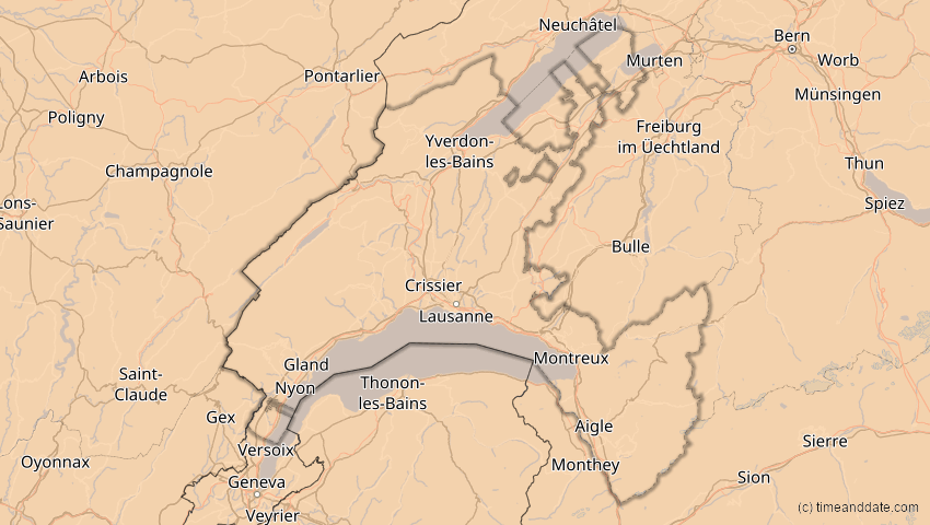 A map of Waadt, Schweiz, showing the path of the 14. Nov 2050 Partielle Sonnenfinsternis