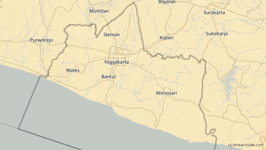A map of Sonderregion Yogyakarta, Indonesien, showing the path of the 23. Sep 2052 Ringförmige Sonnenfinsternis