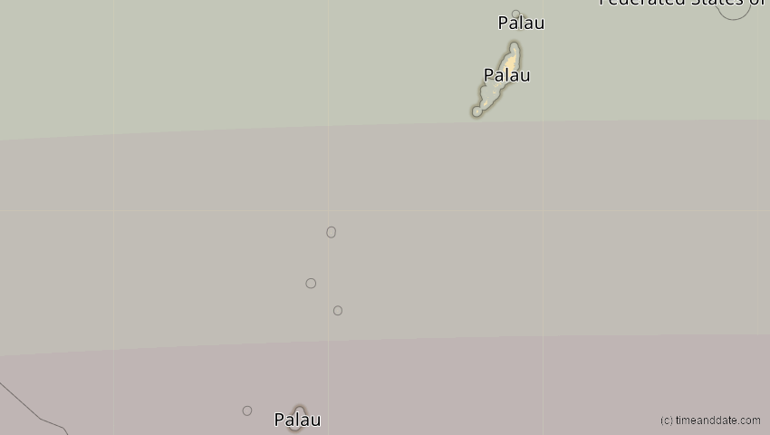 A map of Palau, showing the path of the 20. Mär 2053 Ringförmige Sonnenfinsternis
