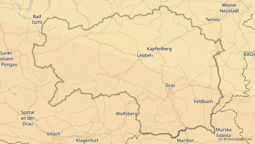 A map of Steiermark, Österreich, showing the path of the 12. Sep 2053 Totale Sonnenfinsternis