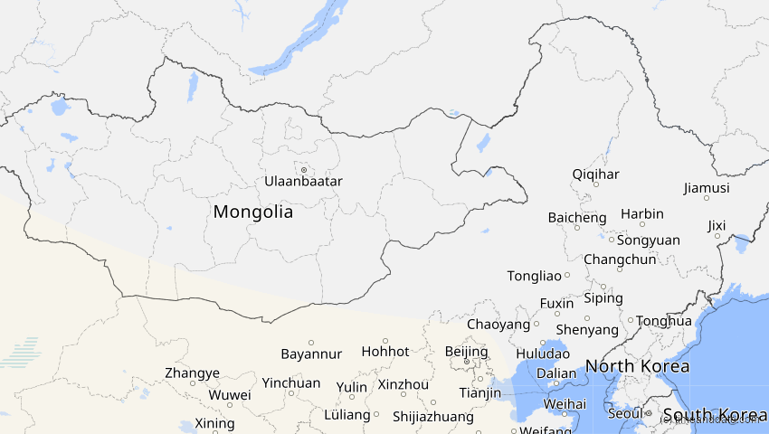 A map of Innere Mongolei, China, showing the path of the 12. Sep 2053 Totale Sonnenfinsternis