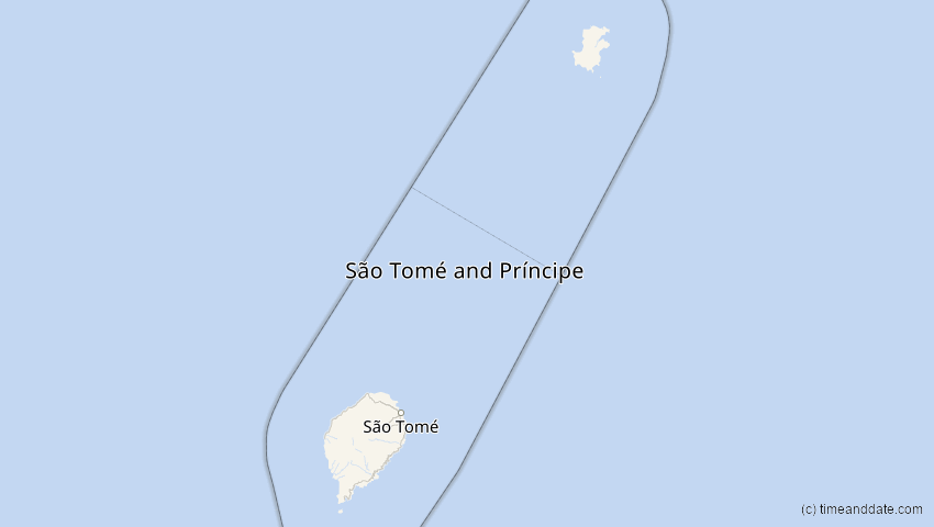 A map of São Tomé und Príncipe, showing the path of the 24. Jul 2055 Totale Sonnenfinsternis