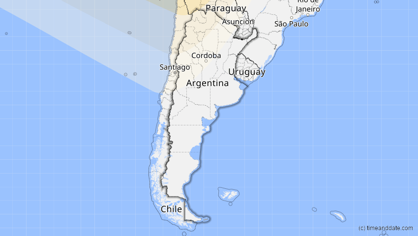 A map of Argentinien, showing the path of the 12. Jul 2056 Ringförmige Sonnenfinsternis