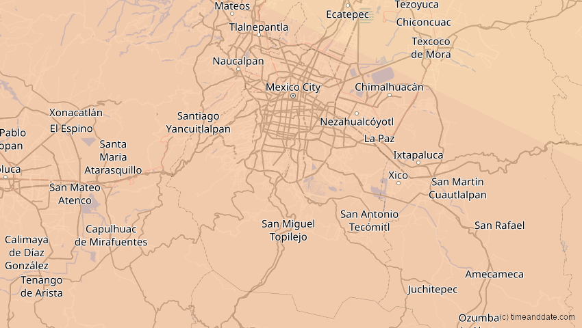 A map of Ciudad de México, Mexiko, showing the path of the 12. Jul 2056 Ringförmige Sonnenfinsternis