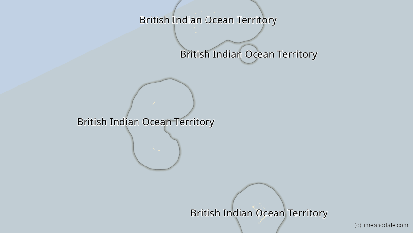 A map of Britisches Territorium im Indischen Ozean, showing the path of the 5. Jan 2057 Totale Sonnenfinsternis