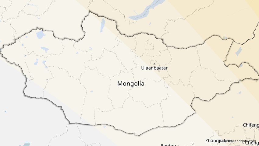 A map of Mongolei, showing the path of the 16. Nov 2058 Partielle Sonnenfinsternis