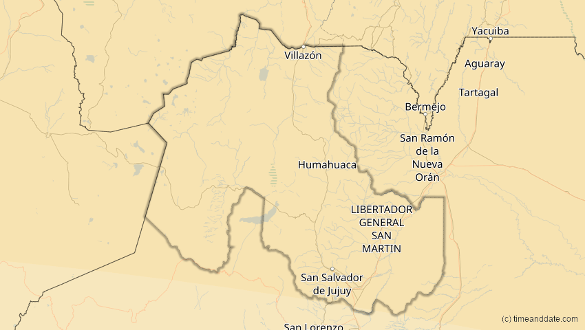 A map of Jujuy, Argentinien, showing the path of the 11. Mai 2059 Totale Sonnenfinsternis