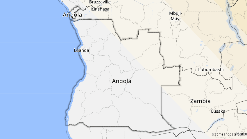 A map of Angola, showing the path of the 5. Nov 2059 Ringförmige Sonnenfinsternis