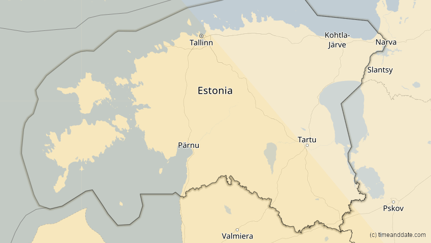 A map of Estland, showing the path of the 5. Nov 2059 Ringförmige Sonnenfinsternis