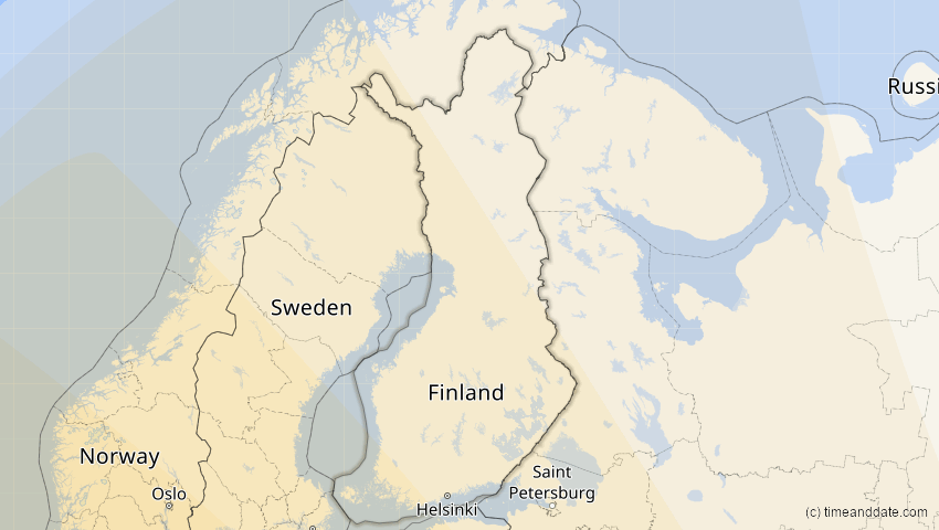 A map of Finnland, showing the path of the 5. Nov 2059 Ringförmige Sonnenfinsternis