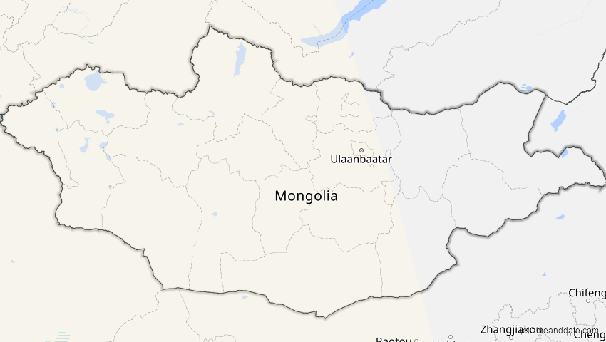 A map of Mongolei, showing the path of the 5. Nov 2059 Ringförmige Sonnenfinsternis