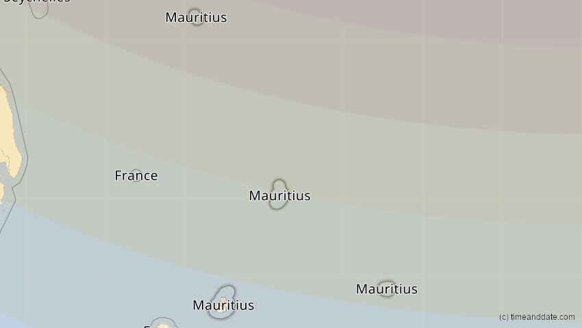 A map of Mauritius, showing the path of the 5. Nov 2059 Ringförmige Sonnenfinsternis