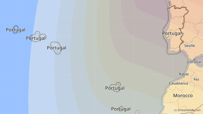 A map of Portugal, showing the path of the 5. Nov 2059 Ringförmige Sonnenfinsternis