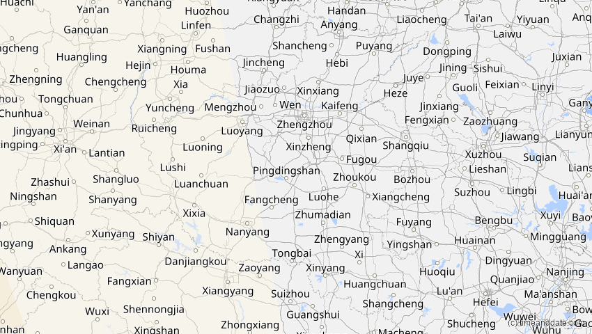 A map of Henan, China, showing the path of the 5. Nov 2059 Ringförmige Sonnenfinsternis