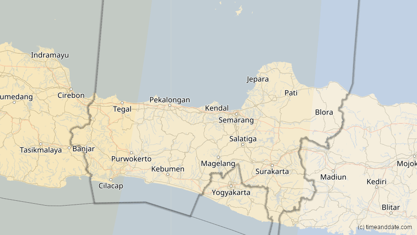 A map of Jawa Tengah, Indonesien, showing the path of the 5. Nov 2059 Ringförmige Sonnenfinsternis