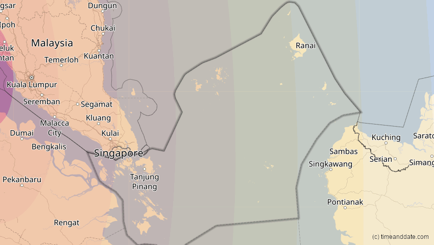 A map of Kepulauan Riau, Indonesien, showing the path of the 5. Nov 2059 Ringförmige Sonnenfinsternis
