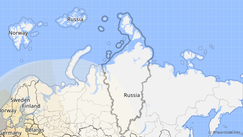 A map of Krasnojarsk, Russland, showing the path of the 5. Nov 2059 Ringförmige Sonnenfinsternis
