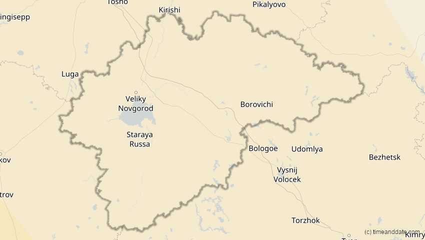 A map of Nowgorod, Russland, showing the path of the 5. Nov 2059 Ringförmige Sonnenfinsternis