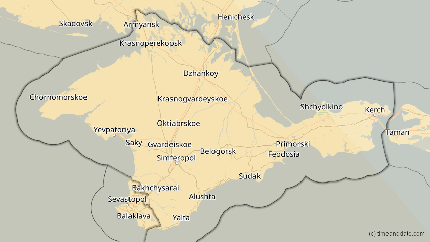 A map of Auton. Republik Krim, Ukraine, showing the path of the 5. Nov 2059 Ringförmige Sonnenfinsternis