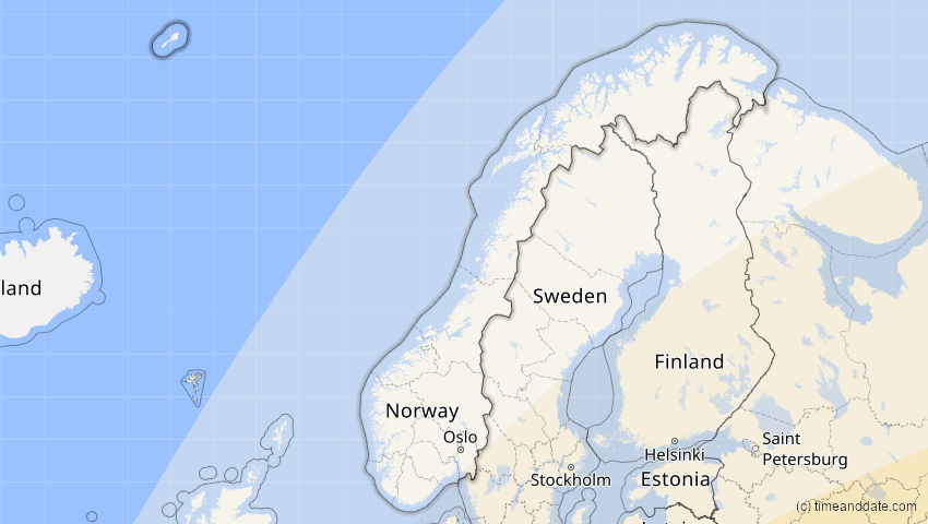 A map of Norwegen, showing the path of the 30. Apr 2060 Totale Sonnenfinsternis