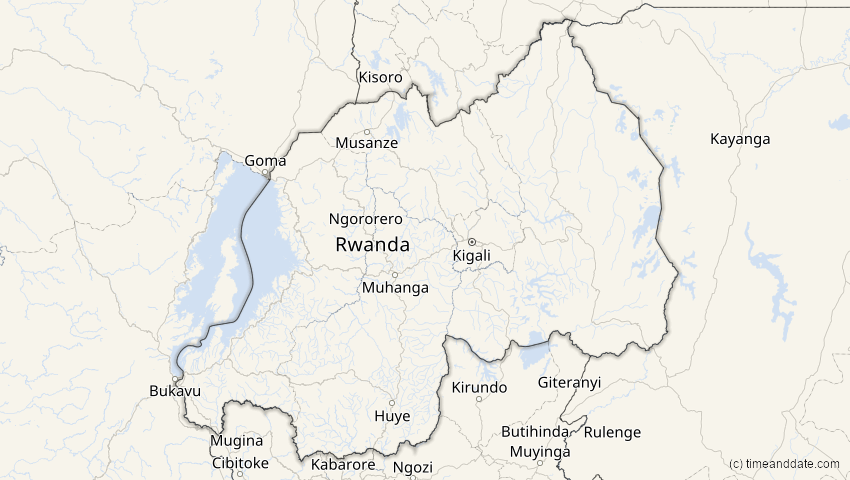 A map of Ruanda, showing the path of the 30. Apr 2060 Totale Sonnenfinsternis
