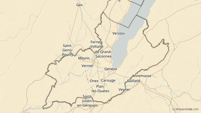 A map of Genf, Schweiz, showing the path of the 30. Apr 2060 Totale Sonnenfinsternis