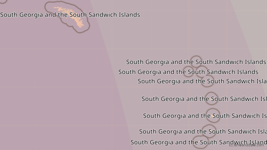 A map of Südgeorgien und die Südl. Sandwichinseln, showing the path of the 13. Okt 2061 Ringförmige Sonnenfinsternis