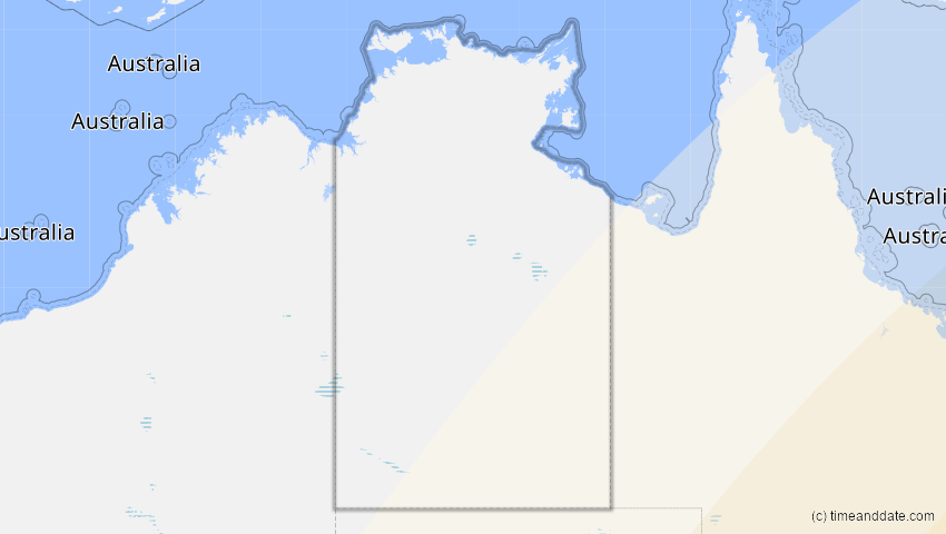 A map of Northern Territory, Australien, showing the path of the 11. Mär 2062 Partielle Sonnenfinsternis