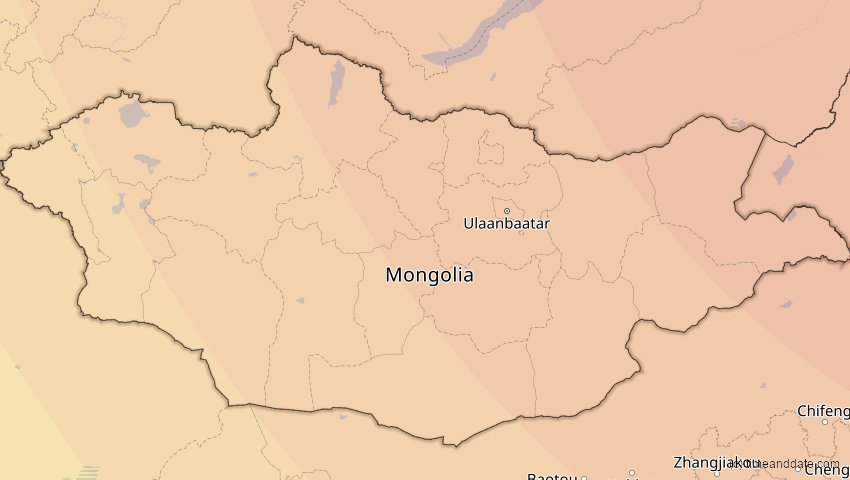 A map of Mongolei, showing the path of the 3. Sep 2062 Partielle Sonnenfinsternis