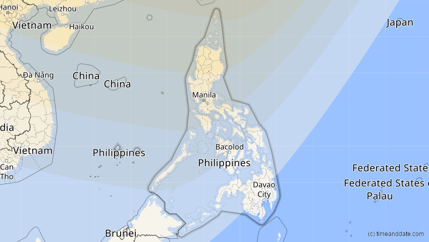 A map of Philippinen, showing the path of the 3. Sep 2062 Partielle Sonnenfinsternis