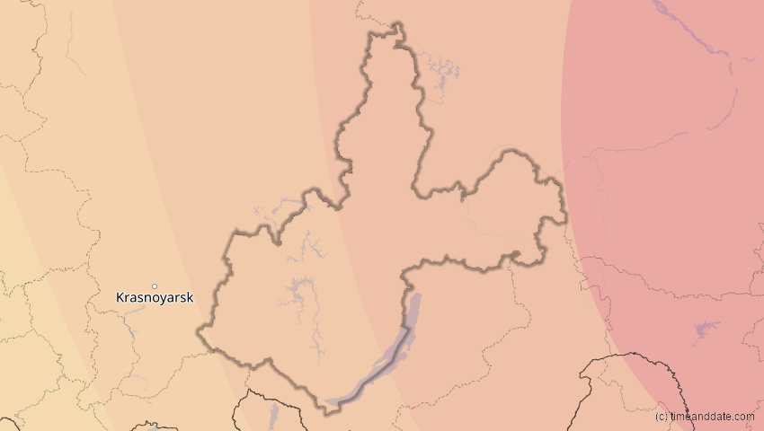 A map of Irkutsk, Russland, showing the path of the 3. Sep 2062 Partielle Sonnenfinsternis